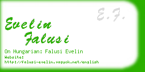 evelin falusi business card
